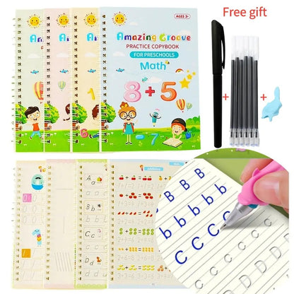 Reusable English Writing Practice Book for Kids